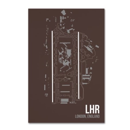 TRADEMARK FINE ART 08 Left 'LHR Airport Layout' Canvas Art, 22x32 ALI14824-C2232GG